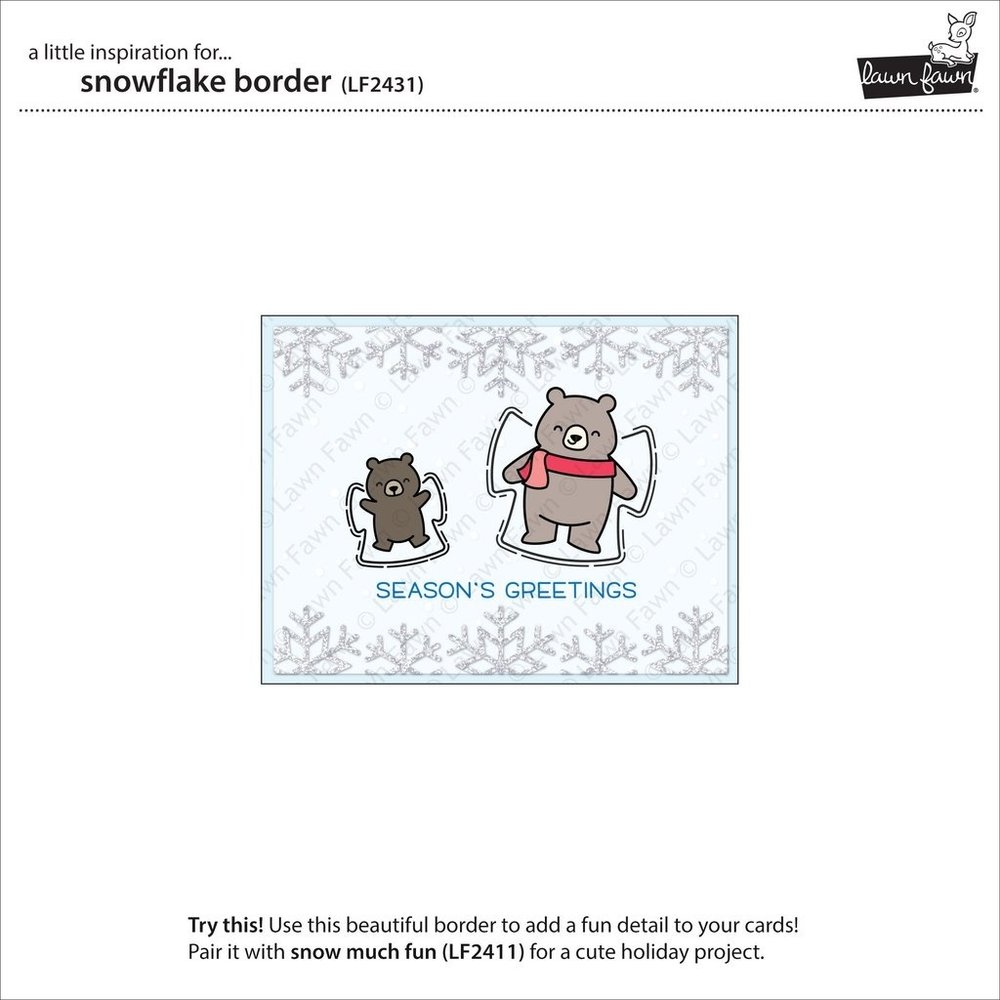 Lawn Fawn Snowflake Border Dies (LF2431) Lawn Fawn Snowflake Border Dies (LF2431)
