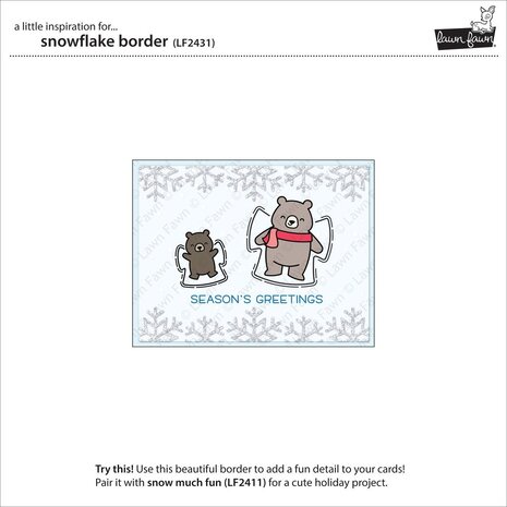 Lawn Fawn Snowflake Border Dies (LF2431) Lawn Fawn Snowflake Border Dies (LF2431)