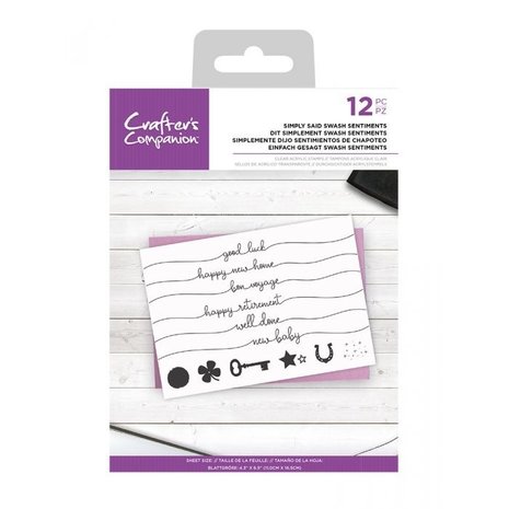 Crafter's Companion Simply Said Swash Sentiments Clear Stamps (CC-CA-ST-SSS) Crafter's Companion Simply Said Swash Sentiments Clear Stamps (CC-CA-ST-SSS)