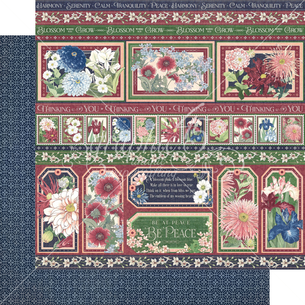 Graphic 45 Blossom 8x8 Inch Paper Pad (4502159) Graphic 45 Blossom 8x8 Inch Paper Pad (4502159)