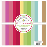 Doodlebug Design Inc. Night Before Christmas Solid Assortment 12x12 Inch Textured Cardstock (7044)