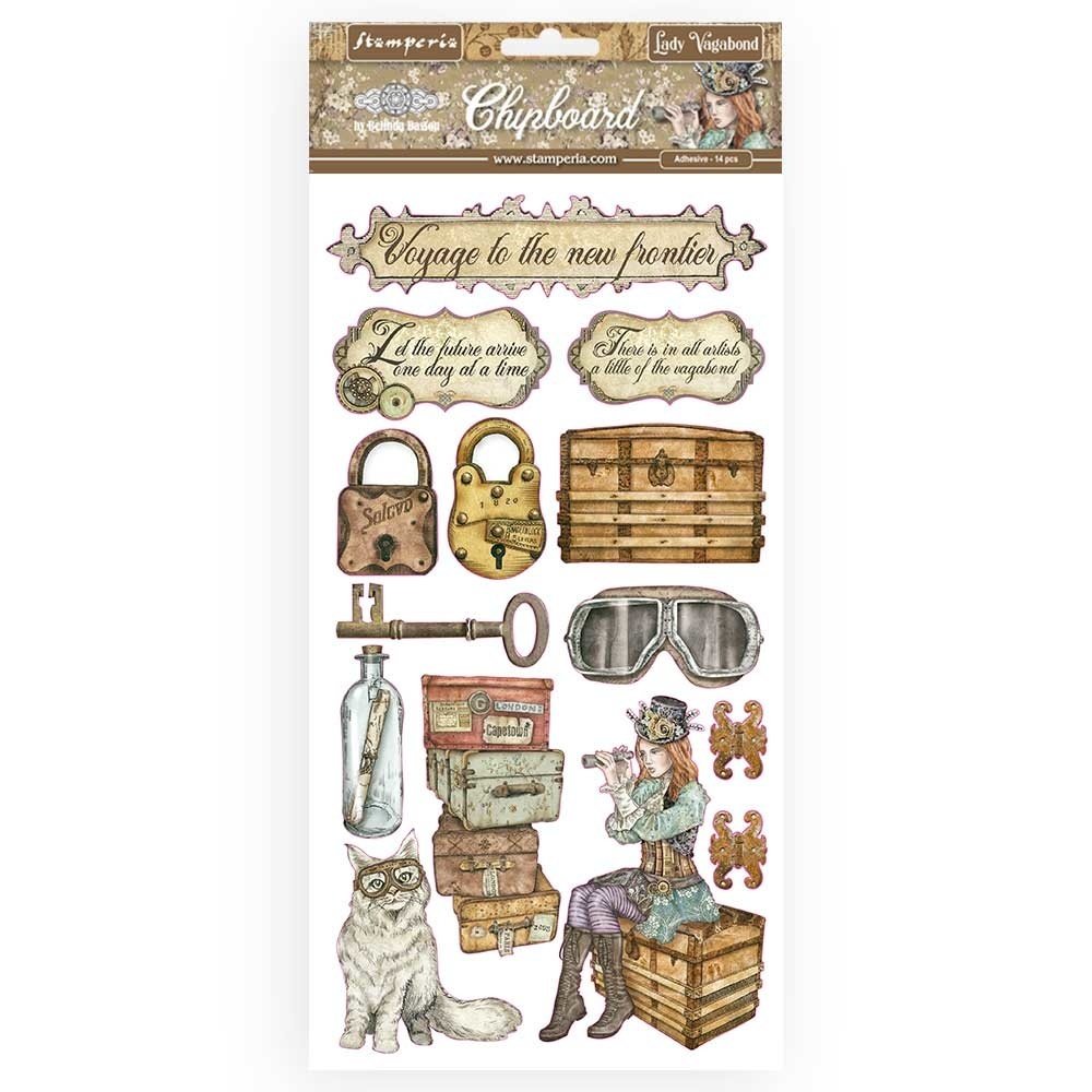 Stamperia Lady Vagabond Chipboard 15x30cm (DFLCB18)