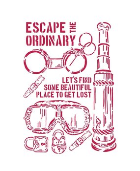 Stamperia Lady Vagabond Masking Stencil A4 Escape the Ordinary (KSG456) Stamperia Lady Vagabond Masking Stencil A4 Escape the Ordinary (KSG456)