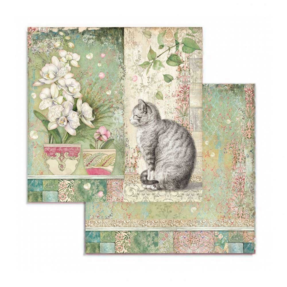 Stamperia Orchids and Cats 8x8 Inch Paper Pack (SBBS26) Stamperia Orchids and Cats 8x8 Inch Paper Pack (SBBS26)
