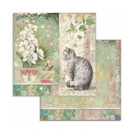 Stamperia Orchids and Cats 8x8 Inch Paper Pack (SBBS26) Stamperia Orchids and Cats 8x8 Inch Paper Pack (SBBS26)