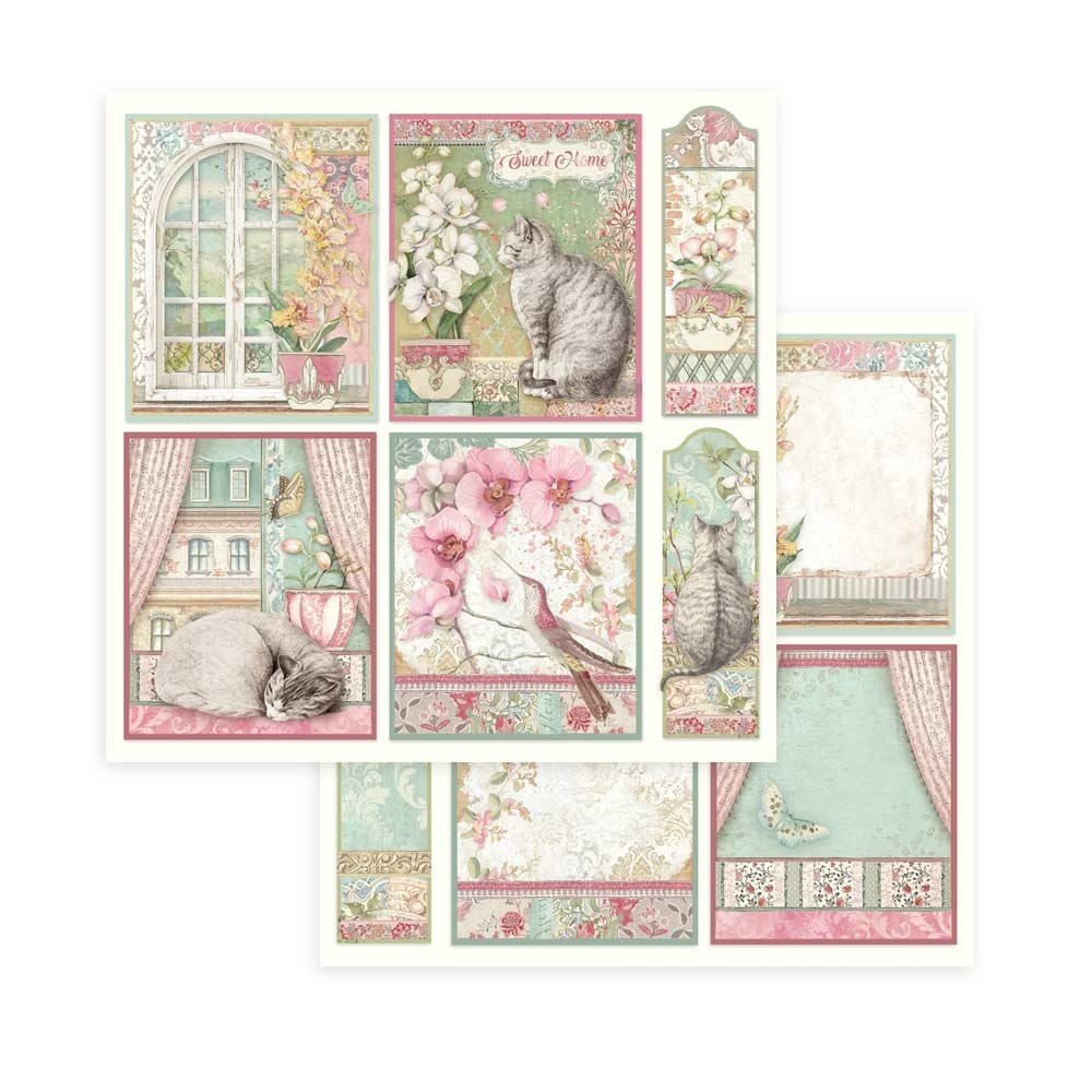 Stamperia Orchids and Cats 8x8 Inch Paper Pack (SBBS26) Stamperia Orchids and Cats 8x8 Inch Paper Pack (SBBS26)