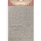 Stamperia Orchids And Cats Greyboard A4 Leave your Print (KLSPDA419)*