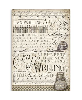 Stamperia Calligraphy Rice Paper A4 Ink (DFSA4524)