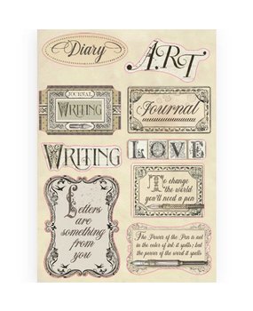 Stamperia Calligraphy Colored Wooden Shapes A5 Labels (KLSP088)