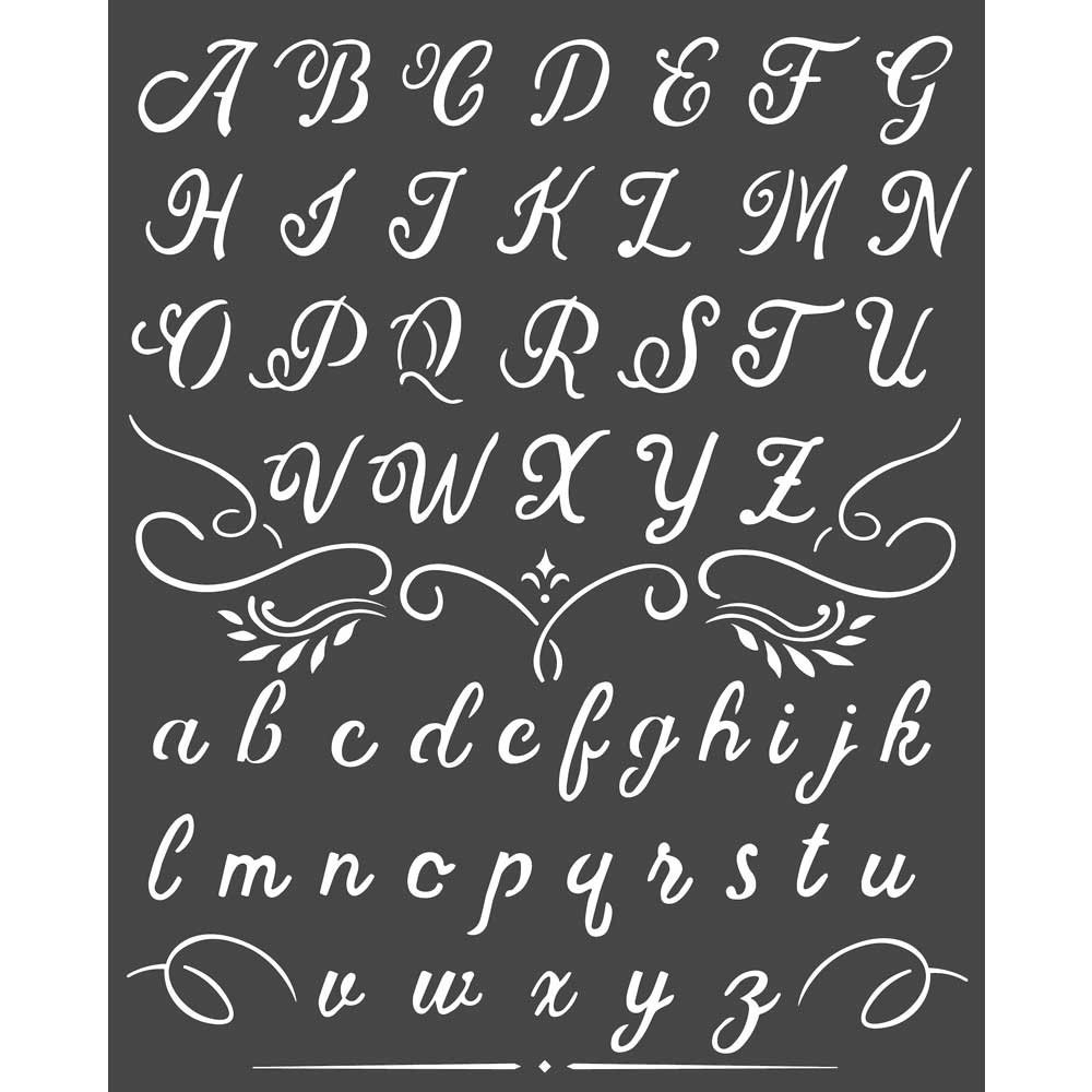 Stamperia Calligraphy Thick Stencil 20x25cm Alphabet (KSTD060) Stamperia Calligraphy Thick Stencil 20x25cm Alphabet (KSTD060)
