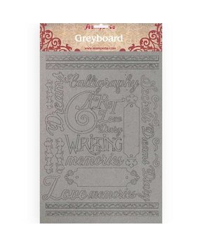 Stamperia Calligraphy Greyboard A4 (KLSPDA410)* Stamperia Calligraphy Greyboard A4 (KLSPDA410)*