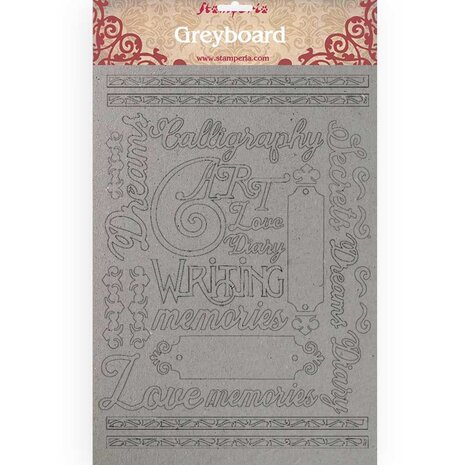 Stamperia Calligraphy Greyboard A4 (KLSPDA410) Stamperia Calligraphy Greyboard A4 (KLSPDA410)