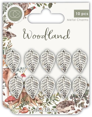 Craft Consortium Woodland Silver Leaf Charms (CCMCHRM019) Craft Consortium Woodland Silver Leaf Charms (CCMCHRM019)