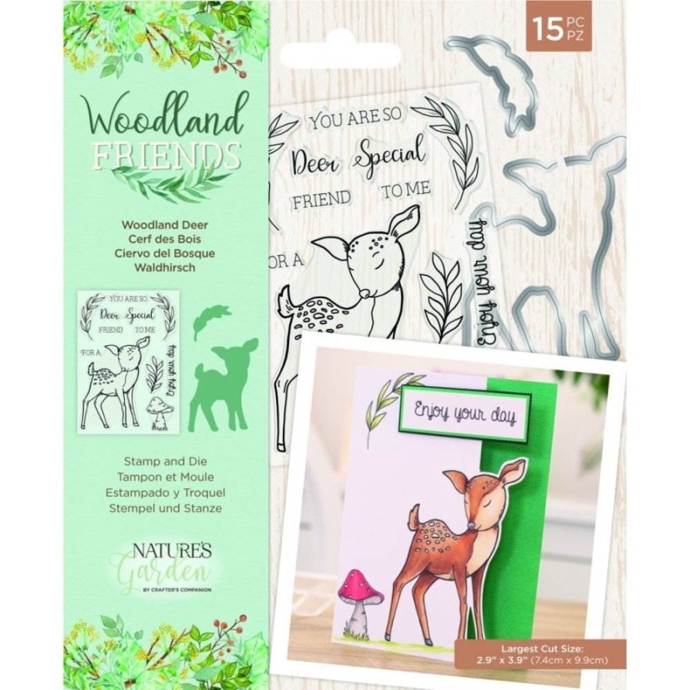 Crafter's Companion Woodland Friends Woodland Deer Stamps & Die (NG-WFR-STD-WDEE) Crafter's Companion Woodland Friends Woodland Deer Stamps & Die (NG-WFR-STD-WDEE)