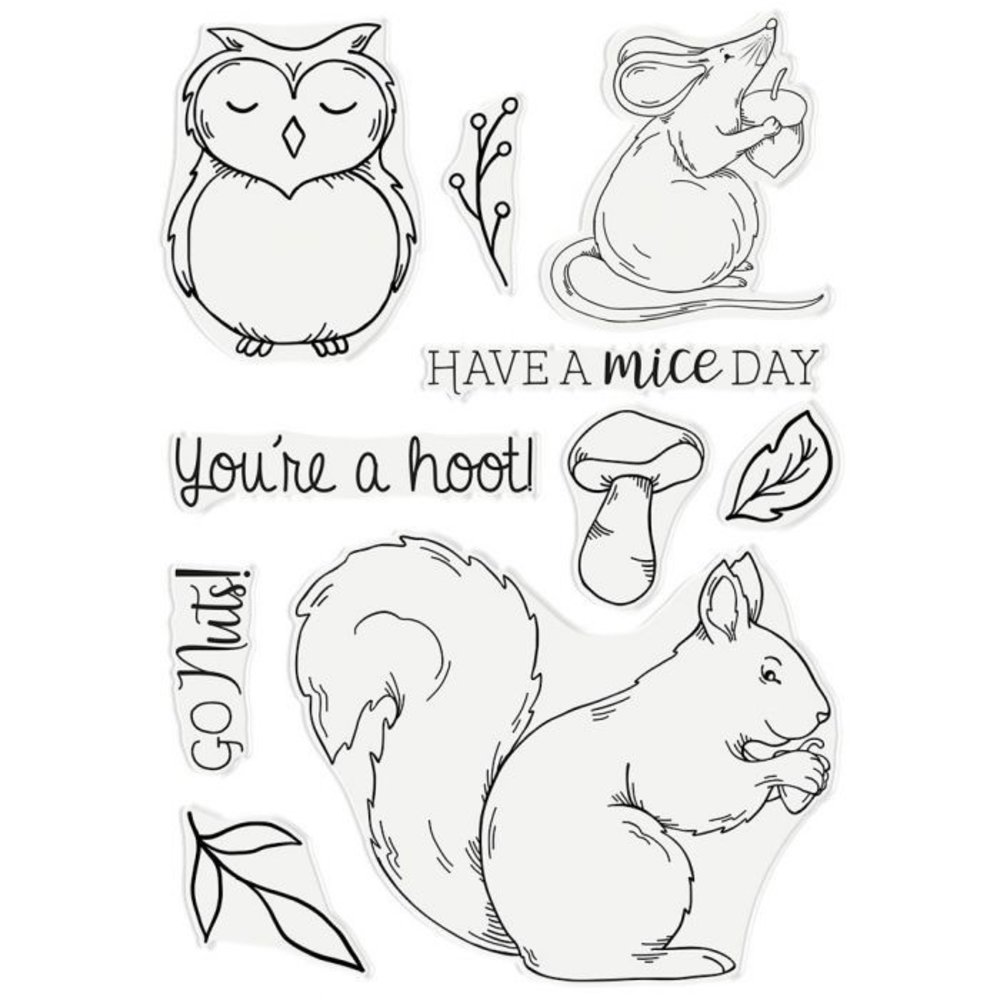 Crafter's Companion Woodland Friends Woodland Trio Clear Stamps (NG-WFR-STP-WTRI) Crafter's Companion Woodland Friends Woodland Trio Clear Stamps (NG-WFR-STP-WTRI)