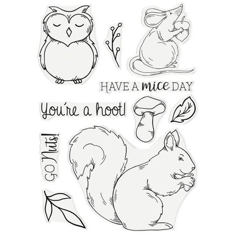 Crafter's Companion Woodland Friends Woodland Trio Clear Stamps (NG-WFR-STP-WTRI) Crafter's Companion Woodland Friends Woodland Trio Clear Stamps (NG-WFR-STP-WTRI)