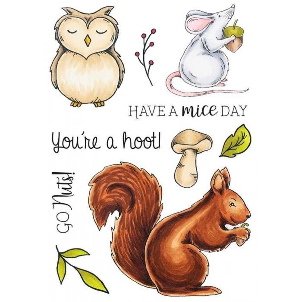Crafter's Companion Woodland Friends Woodland Trio Clear Stamps (NG-WFR-STP-WTRI) Crafter's Companion Woodland Friends Woodland Trio Clear Stamps (NG-WFR-STP-WTRI)
