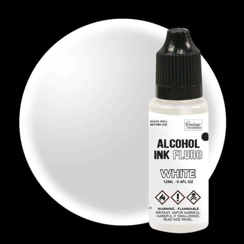 Couture Creations Alcohol Ink FLURO White 12ml (CO727957) Couture Creations Alcohol Ink FLURO White 12ml (CO727957)