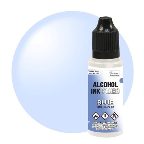 Couture Creations Alcohol Ink FLURO Blue 12ml (CO727959)
