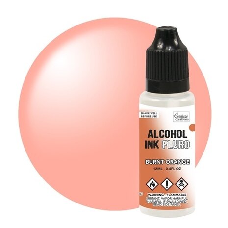 Couture Creations Alcohol Ink FLURO Burnt Orange 12ml (CO727954) Couture Creations Alcohol Ink FLURO Burnt Orange 12ml (CO727954)