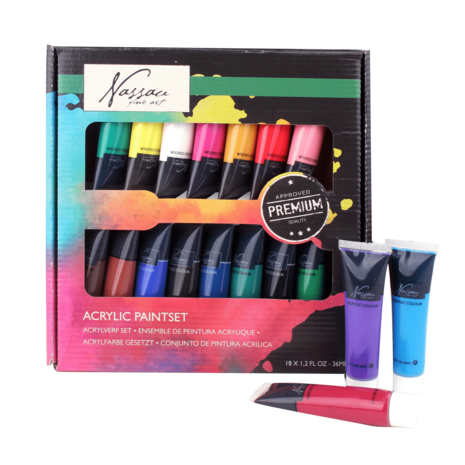 Art Sensations Nassau Acrylic Paint Set 18 x 36 ml AR0701 GE