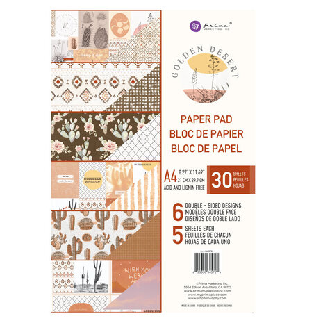 Prima Marketing Inc Golden Desert A4 Paper Pad (645724) Prima Marketing Inc Golden Desert A4 Paper Pad (645724)