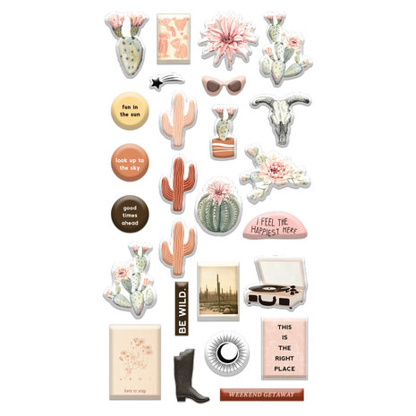 Prima Marketing Inc Golden Desert Puffy Stickers (645809)