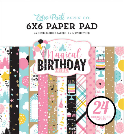 Echo Park Magical Birthday Girl 6x6 Inch Paper Pad (MBG231023) Echo Park Magical Birthday Girl 6x6 Inch Paper Pad (MBG231023)