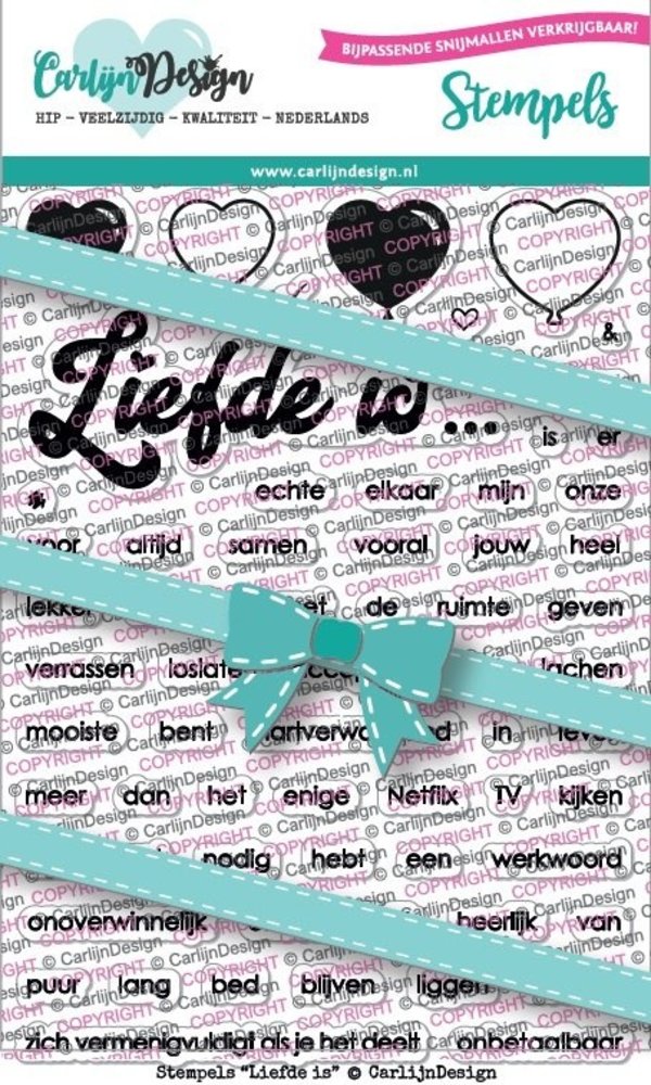 Carlijn Design Clear Stamps Liefde Is (CDST0058) Carlijn Design Clear Stamps Liefde Is (CDST0058)