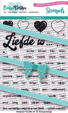 Carlijn Design Clear Stamps Liefde Is (CDST0058) Carlijn Design Clear Stamps Liefde Is (CDST0058)