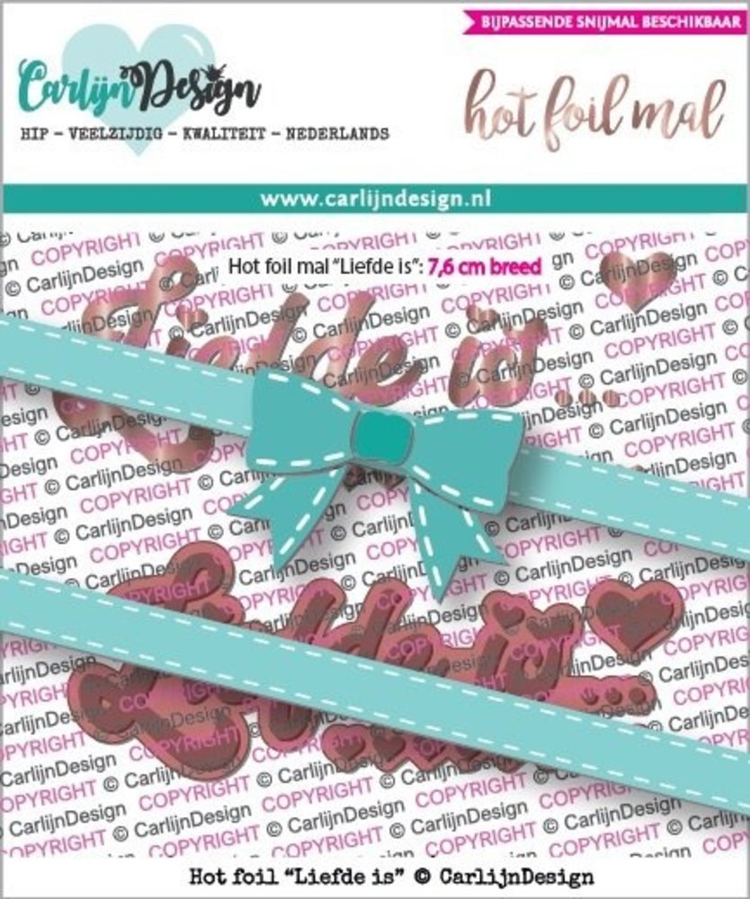 Carlijn Design Hot Foil Stamp Liefde Is (CDHF-0005) Carlijn Design Hot Foil Stamp Liefde Is (CDHF-0005)
