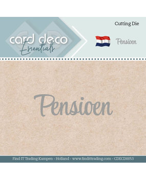 Card Deco Snijmal Pensioen (CDECD0053) Card Deco Snijmal Pensioen (CDECD0053)