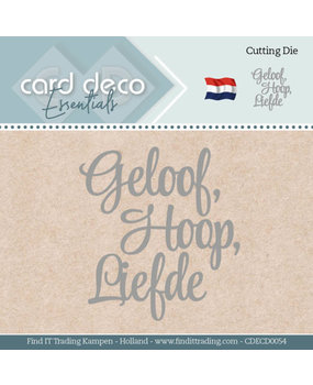 Card Deco Snijmal Geloof, Hoop, Liefde (CDECD0054) Card Deco Snijmal Geloof, Hoop, Liefde (CDECD0054)