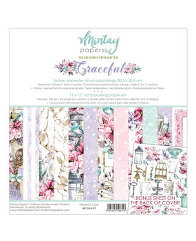 Mintay Graceful 12x12 Inch Scrapbooking Paper Set (MT-GRA-07)