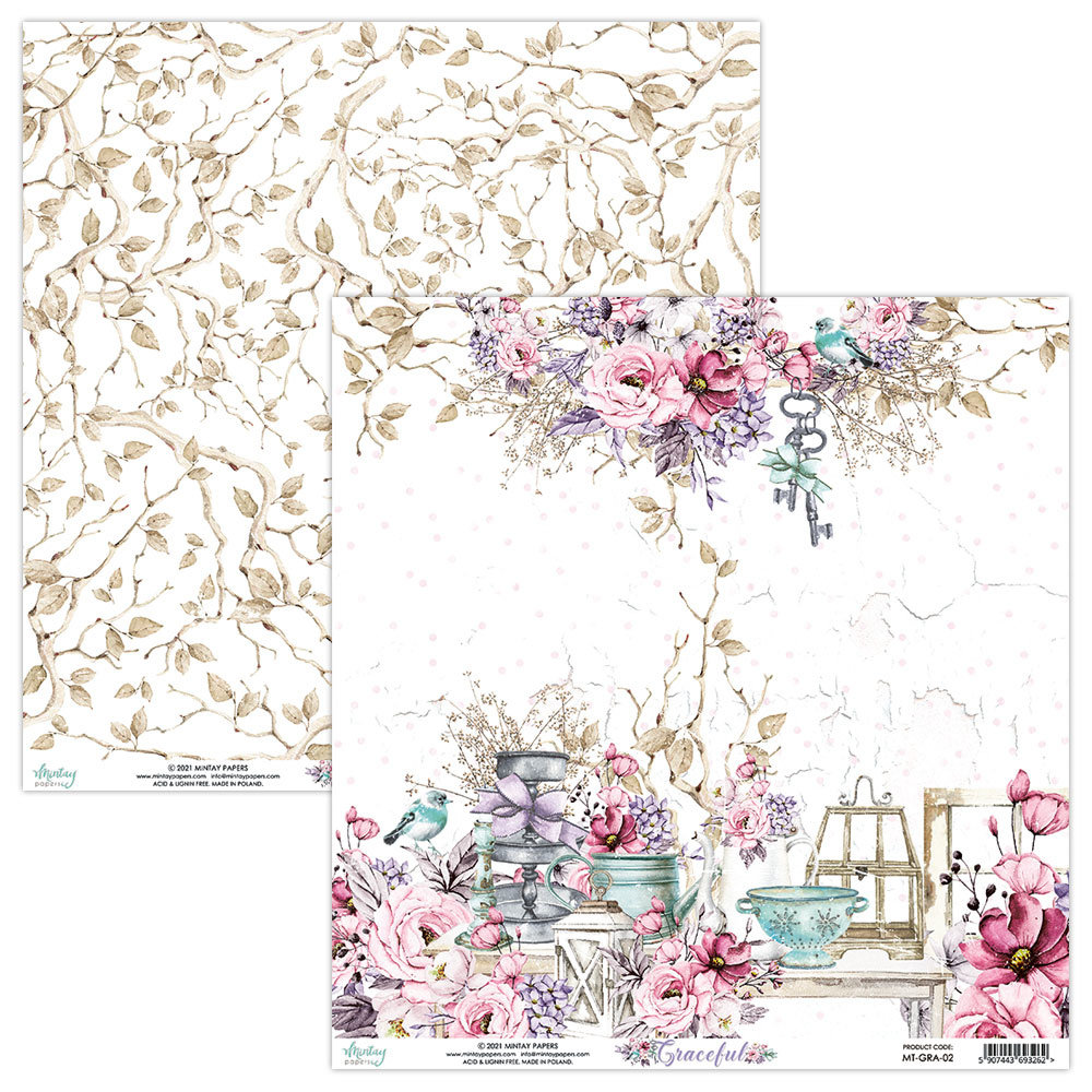 Mintay Graceful 6x6 Inch Scrapbooking Paper Pad (MT-GRA-08) Mintay Graceful 6x6 Inch Scrapbooking Paper Pad (MT-GRA-08)