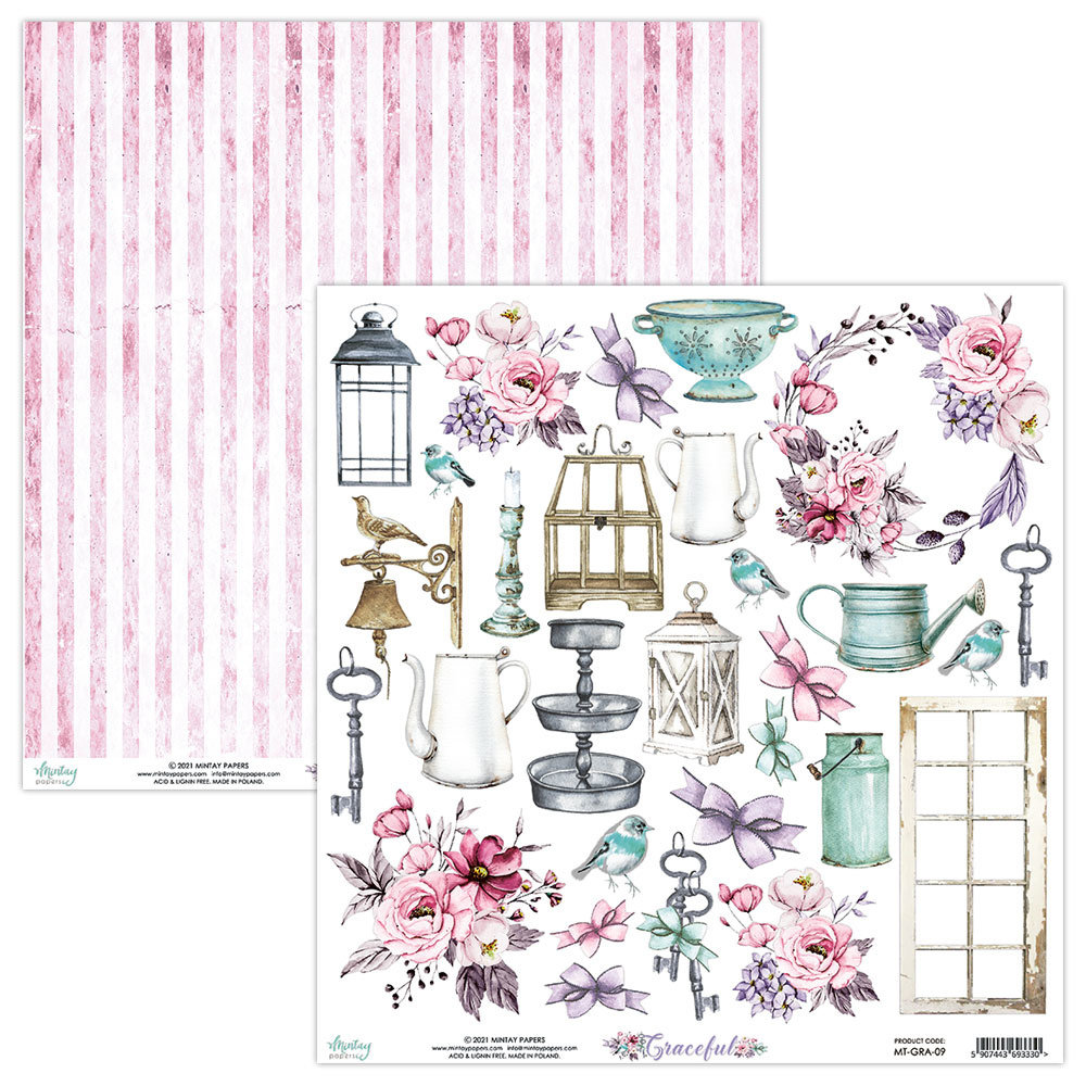 Mintay Graceful 6x6 Inch Scrapbooking Paper Pad (MT-GRA-08) Mintay Graceful 6x6 Inch Scrapbooking Paper Pad (MT-GRA-08)