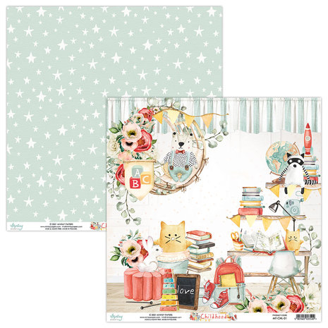 Mintay Childhood 12x12 Inch Scrapbooking Paper Set (MT-CHL-07) Mintay Childhood 12x12 Inch Scrapbooking Paper Set (MT-CHL-07)