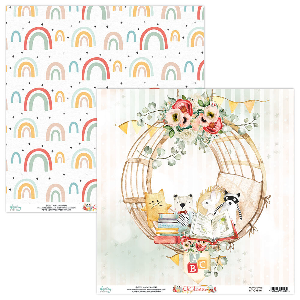 Mintay Childhood 12x12 Inch Scrapbooking Paper Set (MT-CHL-07) Mintay Childhood 12x12 Inch Scrapbooking Paper Set (MT-CHL-07)