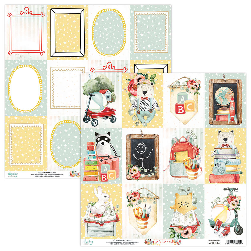 Mintay Childhood 6x6 Inch Scrapbooking Paper Pad (MT-CHL-08) Mintay Childhood 6x6 Inch Scrapbooking Paper Pad (MT-CHL-08)