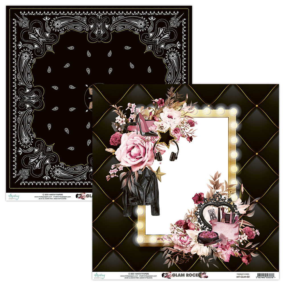 Mintay Glam Rock 6x6 Inch Scrapbooking Paper Pad (MT-GLM-08)