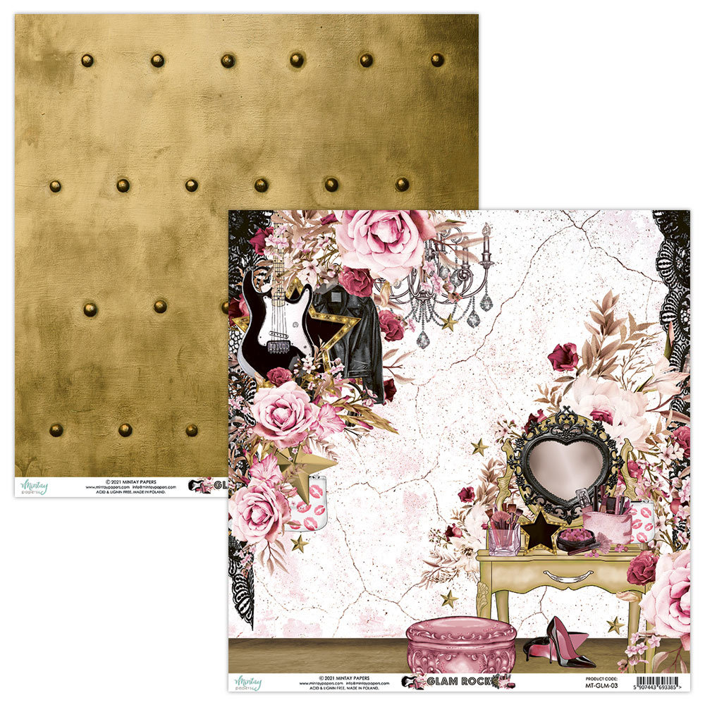 Mintay Glam Rock 6x6 Inch Scrapbooking Paper Pad (MT-GLM-08)