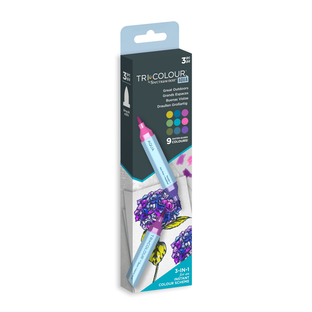 Spectrum Noir TriColour Aqua Markers Great Outdoors (SN-TCAQ-GOUT3) Spectrum Noir TriColour Aqua Markers Great Outdoors (SN-TCAQ-GOUT3)
