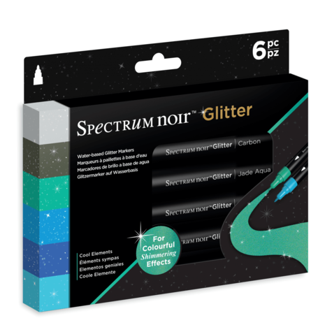 Spectrum Noir Glitter Marker Cool Elements (6pc) (SN-GLM-CEL6) Spectrum Noir Glitter Marker Cool Elements (6pc) (SN-GLM-CEL6)