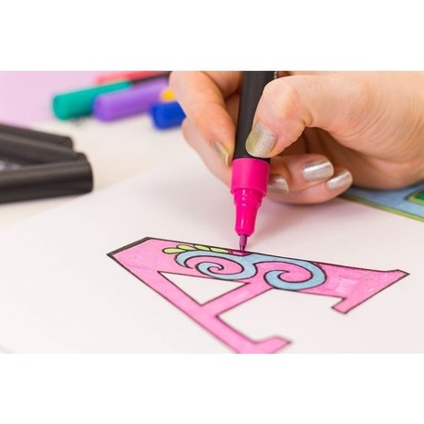 Spectrum Noir Glitter Marker Vibrant Florals (6pc) (SN-GLM-VFL6) Spectrum Noir Glitter Marker Vibrant Florals (6pc) (SN-GLM-VFL6)