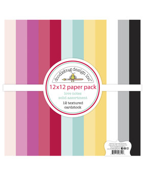 Doodlebug Design Inc. Love Notes 12x12 Inch Textured Cardstock Paper Pack (6610) Doodlebug Design Inc. Love Notes 12x12 Inch Textured Cardstock Paper Pack (6610)
