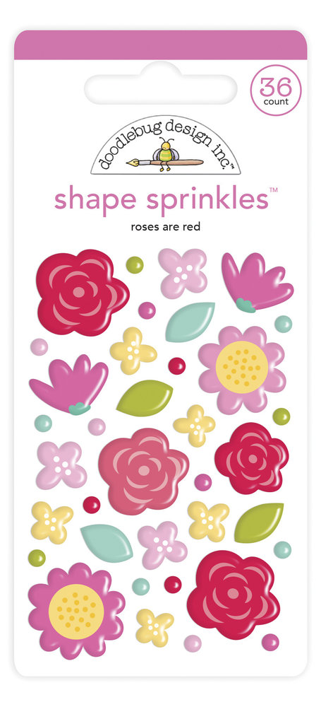 Doodlebug Design Inc. Roses are Red Shape Sprinkles (36pcs) (6575)
