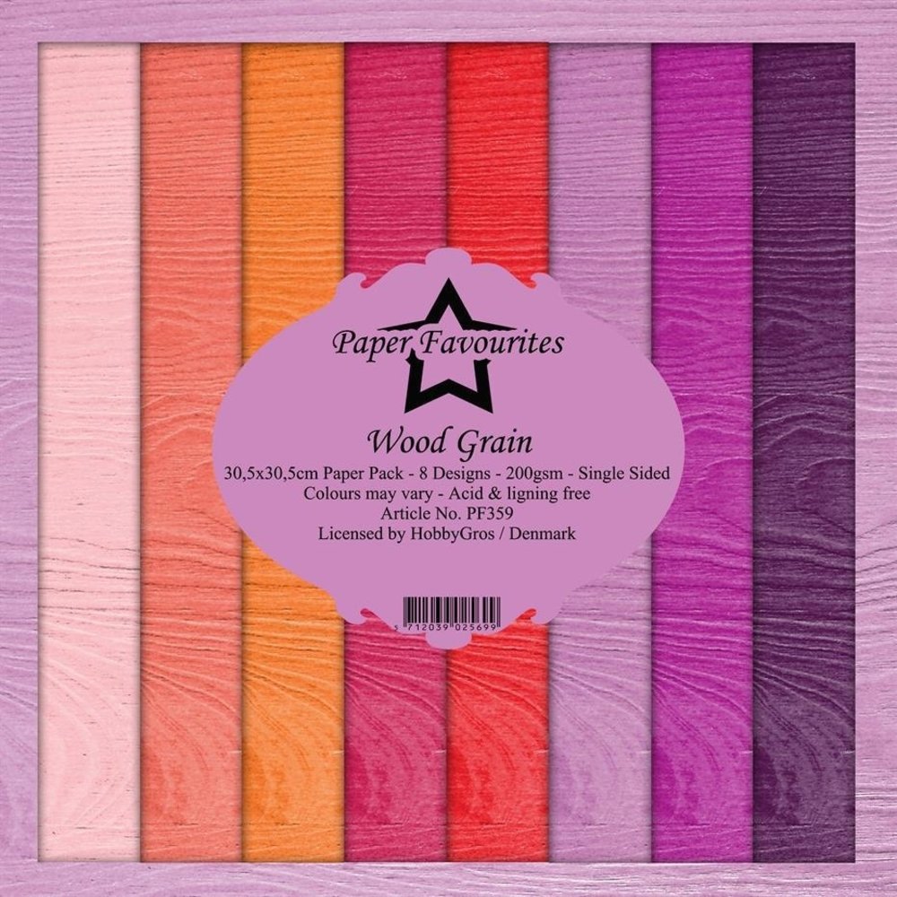 Paper Favourites Wood Grain 12x12 Inch Paper Pack (PF359)
