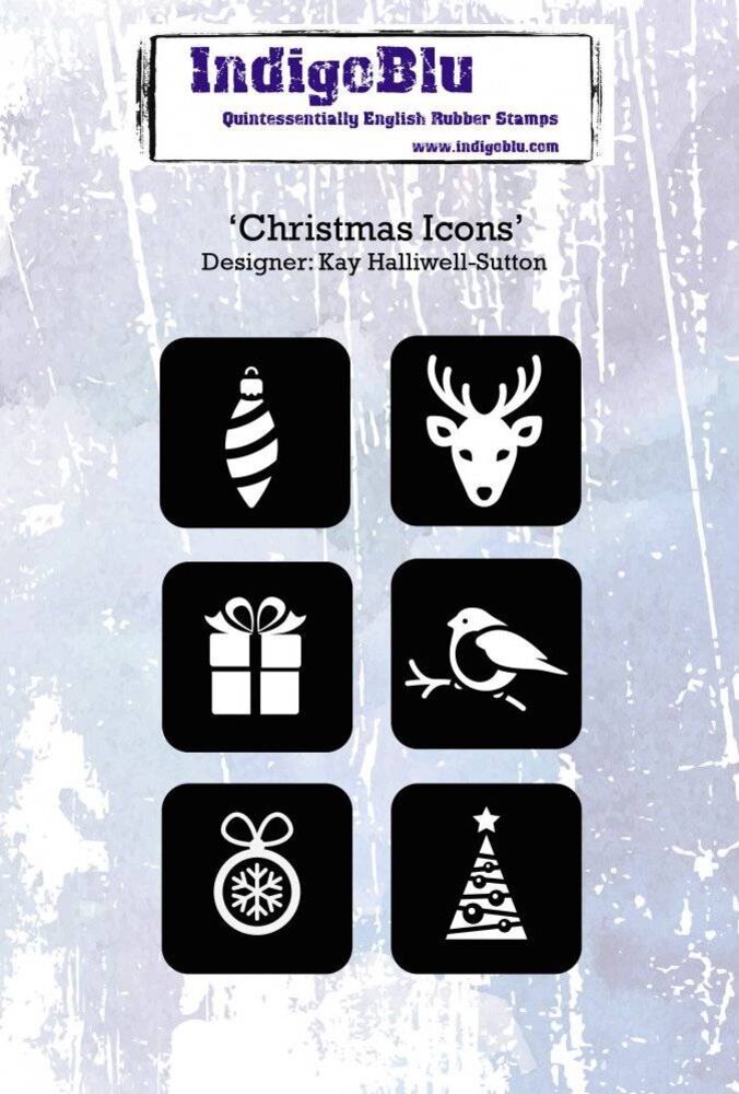 IndigoBlu Christmas Icons A6 Rubber Stamp (IND0197)