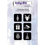 IndigoBlu Christmas Icons A6 Rubber Stamp (IND0197)