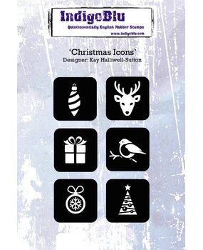 IndigoBlu Christmas Icons A6 Rubber Stamp (IND0197) IndigoBlu Christmas Icons A6 Rubber Stamp (IND0197)